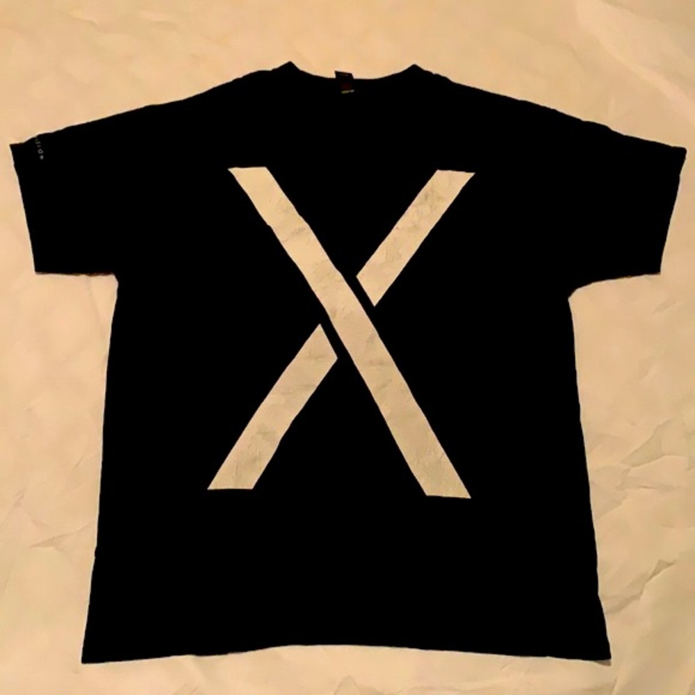 10 Deep black X shirt